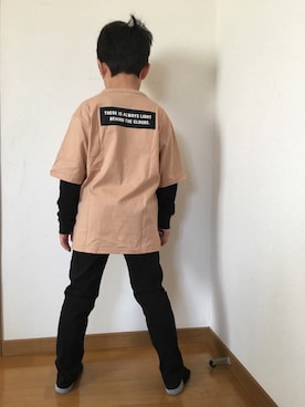 「jeans-b（ジーンズベー）のアイテム」を使った、ぷっぷりんさん（キッズ・130cm）の春コーディネート