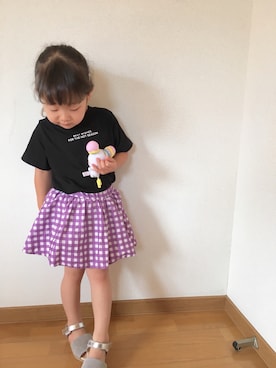 「アイテム（スカート）」を使った、ぷっぷりんさん（キッズ・100cm）の夏コーディネート