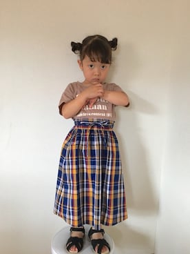「アイテム（スカート）」を使った、ぷっぷりんさん（キッズ・100cm）の夏コーディネート