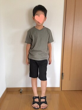 「9歳男の子」｜ぷっぷりんさん（キッズ・100cm）の夏コーディネート