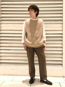 「crepuscule（クレプスキュール）のアイテム」を使った、藤井さん（メンズ・171cm）の夏コーディネート