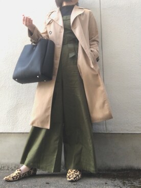 「A part by（アパートバイ）のアイテム（トレンチコート）」を使った、Naoさん（レディース・160cm）の冬コーディネート