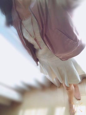 「ショッピング」｜「アイテム（ブルゾン）」を使った、まゆさん（レディース・165cm）の春コーディネート