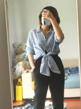 「Jack Willsのアイテム」を使った、平头哥人美肚子饿さん（レディース・158cm）の夏コーディネート