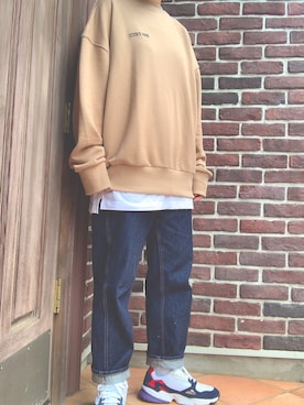 「BEN DAVIS（ベンデイビス）のアイテム（スウェット）」を使った、Natsumiさん（レディース・163cm）の秋コーディネート