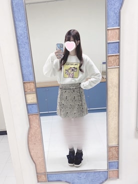「アイテム（スカート）」を使った、8さん（レディース・165cm・10代）の秋コーディネート