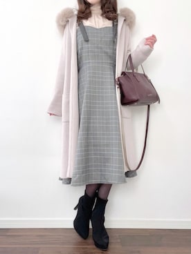 「FERRAGAMO（フェラガモ）のアイテム」を使った、❁︎ yuiko ❁︎さん（レディース・160cm）の秋コーディネート