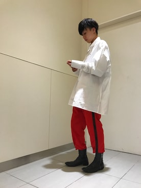 「MISBHV（ミスビヘイブ）のアイテム（パンツ）」を使った、クロカワ　リオさん（メンズ・170cm）の秋コーディネート