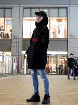 「DANKE SCHON（ダンケシェーン）のアイテム（帽子）」を使った、クロカワ　リオさん（メンズ・170cm）の秋コーディネート