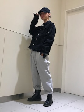 「DANKE SCHON（ダンケシェーン）のアイテム（帽子）」を使った、クロカワ　リオさん（メンズ・170cm）の秋コーディネート