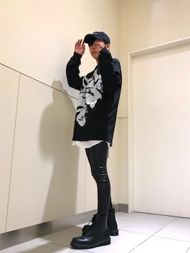 「Danke schon」｜「アイテム（ブーツ）」を使った、クロカワ　リオさん（メンズ・170cm）の冬コーディネート