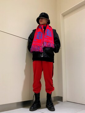 「DANKE SCHON（ダンケシェーン）のアイテム（帽子）」を使った、クロカワ　リオさん（メンズ・170cm）の冬コーディネート