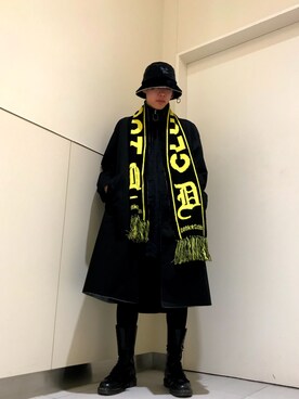 「DANKE SCHON（ダンケシェーン）のアイテム（帽子）」を使った、クロカワ　リオさん（メンズ・170cm）の冬コーディネート