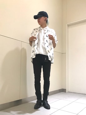 「KaneZ（ケインズ）のアイテム（キャップ）」を使った、クロカワ　リオさん（メンズ・170cm）の夏コーディネート