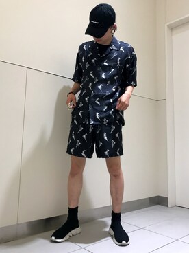 「KaneZ（ケインズ）のアイテム（キャップ）」を使った、クロカワ　リオさん（メンズ・170cm）の夏コーディネート