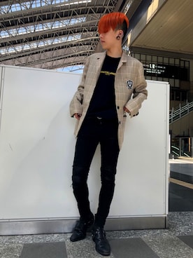「Chica（チカ）のアイテム（ジャケット/アウター）」を使った、クロカワ　リオさん（メンズ・170cm）の夏コーディネート