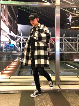 「KaneZ（ケインズ）のアイテム（キャップ）」を使った、クロカワ　リオさん（メンズ・170cm）の秋コーディネート