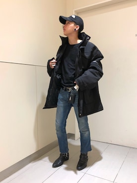 「WHITELAND（ホワイトランド）のアイテム（ミリタリージャケット）」を使った、クロカワ　リオさん（メンズ・170cm）の秋コーディネート