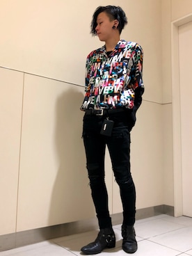「MISBHV（ミスビヘイブ）のアイテム（トップス）」を使った、クロカワ　リオさん（メンズ・170cm）の冬コーディネート