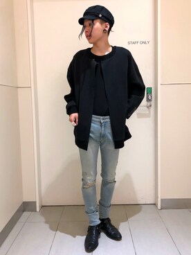 「L.H.P（エルエイチピー）のアイテム（カーディガン/ボレロ）」を使った、クロカワ　リオさん（メンズ・170cm）の春コーディネート