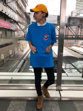 「KaneZ（ケインズ）のアイテム（キャップ）」を使った、クロカワ　リオさん（メンズ・170cm）の春コーディネート