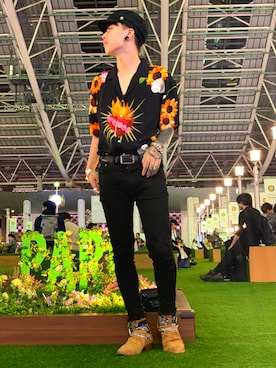 「DANKE SCHON（ダンケシェーン）のDankeSchon/ダンケシェーン/ANKLE SKINNY/アンクルスキニーパンツ（その他パンツ）」を使った、クロカワ　リオさん（メンズ・170cm）の春コーディネート