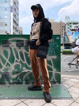 「DANKE SCHON（ダンケシェーン）のアイテム（バッグ）」を使った、クロカワ　リオさん（メンズ・170cm）の夏コーディネート