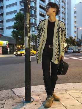 「KaneZ（ケインズ）のアイテム（ショルダーバッグ）」を使った、クロカワ　リオさん（メンズ・170cm）の夏コーディネート