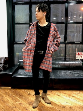 「DANKE SCHON（ダンケシェーン）のDankeSchon/ダンケシェーン/ANKLE SKINNY/アンクルスキニーパンツ（その他パンツ）」を使った、クロカワ　リオさん（メンズ・170cm）の夏コーディネート