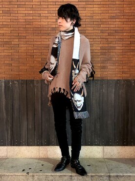 「DANKE SCHON（ダンケシェーン）のアイテム（パーカー）」を使った、クロカワ　リオさん（メンズ・170cm）の秋コーディネート