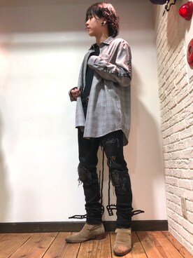 「L.H.P Private Brand（エルエイチピープライベートブランド）のアイテム」を使った、クロカワ　リオさん（メンズ・170cm）の冬コーディネート