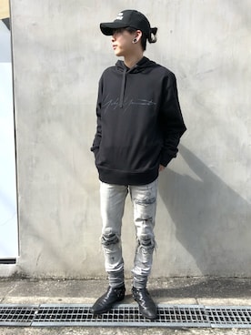 「KaneZ（ケインズ）のアイテム（キャップ）」を使った、クロカワ　リオさん（メンズ・170cm）の春コーディネート