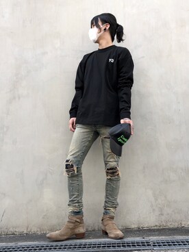 「KaneZ（ケインズ）のアイテム（キャップ）」を使った、クロカワ　リオさん（メンズ・170cm）の春コーディネート