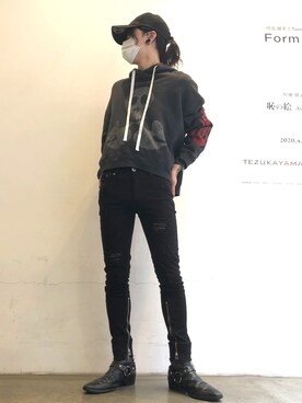 「KaneZ（ケインズ）のアイテム（キャップ）」を使った、クロカワ　リオさん（メンズ・170cm）の春コーディネート