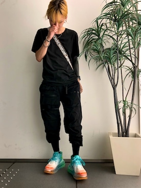 「L.H.P Private Brand（エルエイチピープライベートブランド）のアイテム（パンツ）」を使った、クロカワ　リオさん（メンズ・170cm）の夏コーディネート