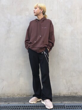 「L.H.P Private Brand（エルエイチピープライベートブランド）のアイテム（パンツ）」を使った、クロカワ　リオさん（メンズ・170cm）の秋コーディネート
