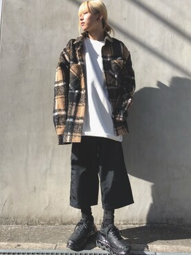 「DANKE SCHON（ダンケシェーン）のアイテム（スウェット）」を使った、クロカワ　リオさん（メンズ・170cm）の冬コーディネート