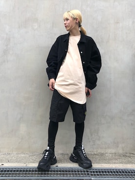 「DANKE SCHON（ダンケシェーン）のアイテム（デニムジャケット）」を使った、クロカワ　リオさん（メンズ・170cm）の春コーディネート