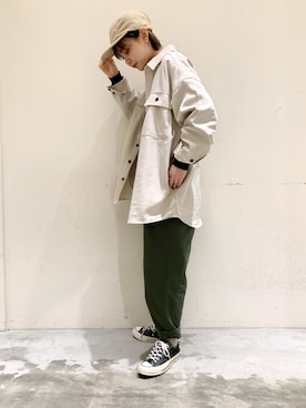 「417 EDIFICE（フォーワンセブンエディフィス）のアイテム（キャップ）」を使った、ハルナさん（レディース・163cm）の冬コーディネート