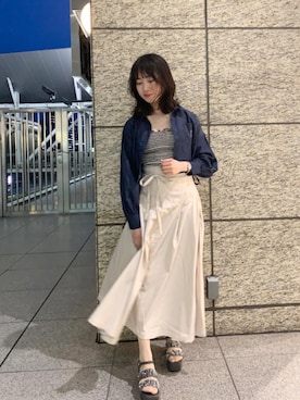 「ブルべ夏」｜nanami☺︎さん（レディース・157cm）の春コーディネート