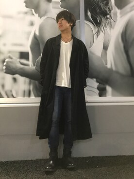 「ブーツイン」｜「アイテム（トレンチコート）」を使った、ｉｓａｏｗさん（メンズ・174cm）の秋コーディネート