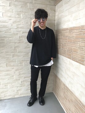 「WEGO（ウィゴー）のWEGO/スラブワッフルラウンドロングタンクトップ（タンクトップ）」を使った、ｉｓａｏｗさん（メンズ・174cm）の春コーディネート