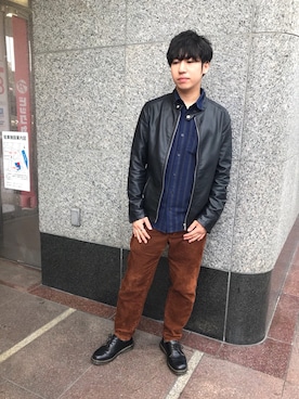 「roshell（ロシェル）のアイテム（ジャケット/アウター）」を使った、ｉｓａｏｗさん（メンズ・174cm）の秋コーディネート