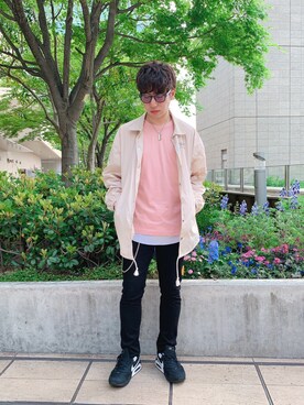 「kutir（クティール）のアイテム（ナイロンジャケット）」を使った、ｉｓａｏｗさん（メンズ・174cm）の春コーディネート