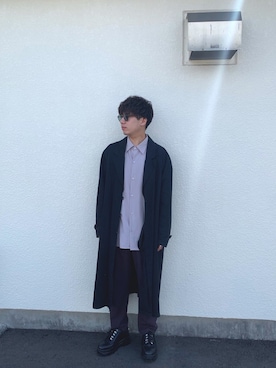 「unrelaxing（アンリラクシング）のアイテム（トレンチコート）」を使った、ｉｓａｏｗさん（メンズ・174cm）の春コーディネート
