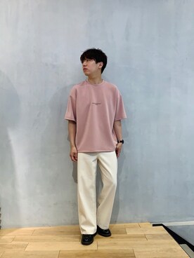 「SENSE OF PLACE by URBAN RESEARCH（センスオブプレイスバイアーバンリサーチ）のワイドデニム（その他パンツ）」を使った、ｉｓａｏｗさん（メンズ・174cm）の夏コーディネート