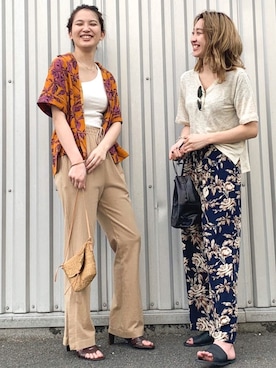 「FIKA（フィカ）のアイテム（パンツ）」を使った、FIKA.さん（レディース・162cm）の春コーディネート