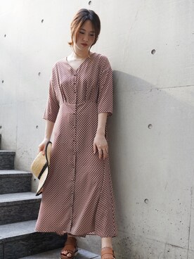 「FIKA（フィカ）のアイテム（ワンピース/ドレス）」を使った、FIKA.さん（レディース・158cm）の春コーディネート