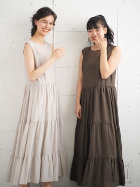 「ツインズコーデ」｜FIKA.さん（レディース・160cm）の春コーディネート