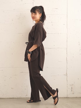 「FIKA（フィカ）のアイテム（パンツ）」を使った、FIKA.さん（レディース・160cm）の夏コーディネート